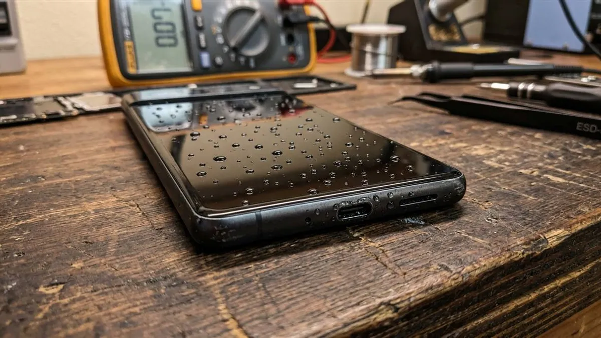 Celular caiu na agua e nao liga